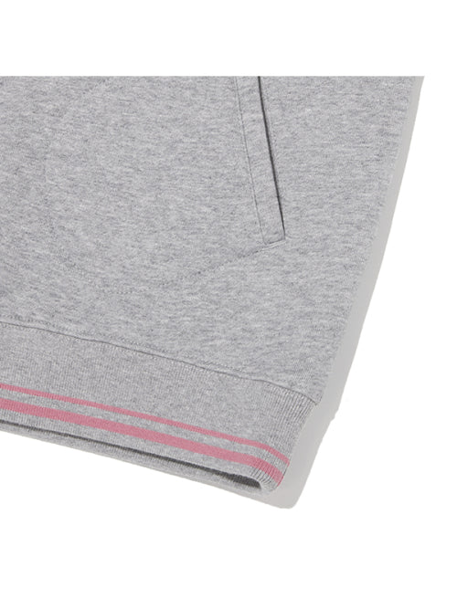 KIDS BIG CLOVER CHERRY GRAPHIC NAPPING HOODIE [MELANGE GRAY]