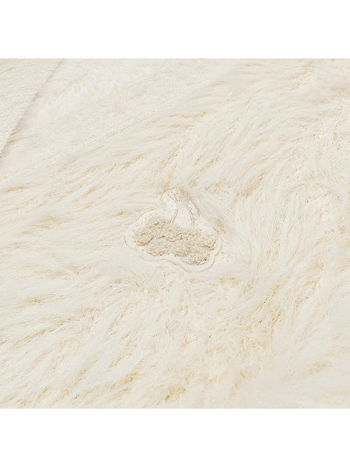 KIDS CLOVER CHERRY MOHAIR LOOSE FIT CARDIGAN [IVORY]