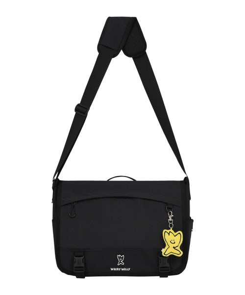 Flight messenger bag black