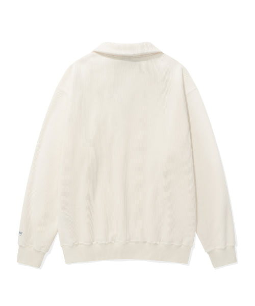 SMALL C LOGO CORDUROY HALF ZIP-UP