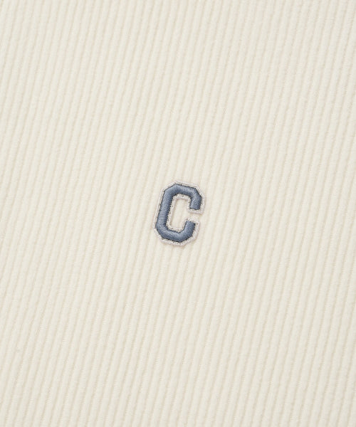 SMALL C LOGO CORDUROY HALF ZIP-UP