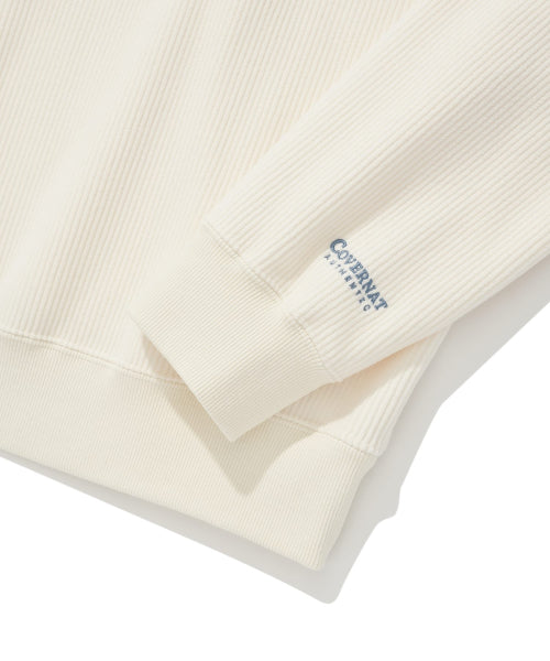 SMALL C LOGO CORDUROY HALF ZIP-UP