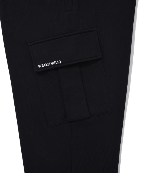 Signature cargo sweatpants black