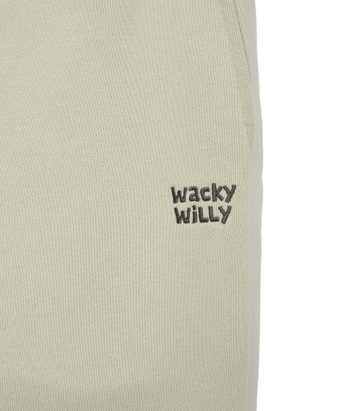 Signature sweat semi-wide pants Light khaki
