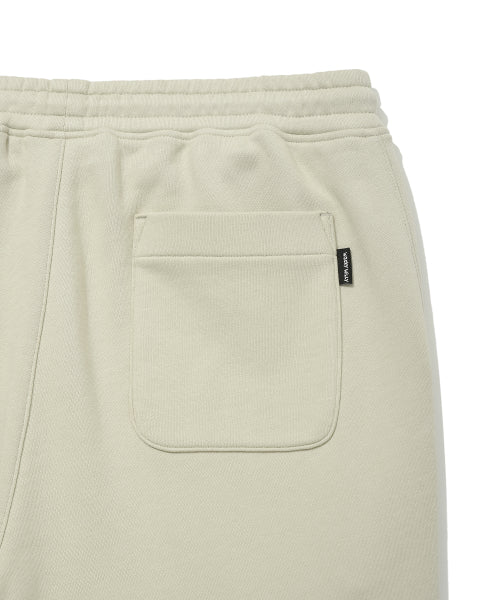 Signature sweat semi-wide pants Light khaki