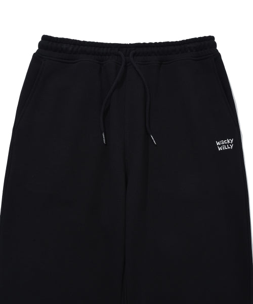 Signature Sweat Semi-Wide Pants Black