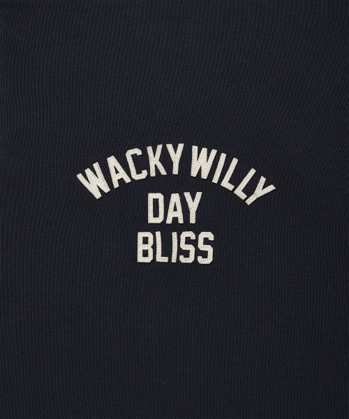 Signature typo Half Zip-Up Sweatshirt Navy
