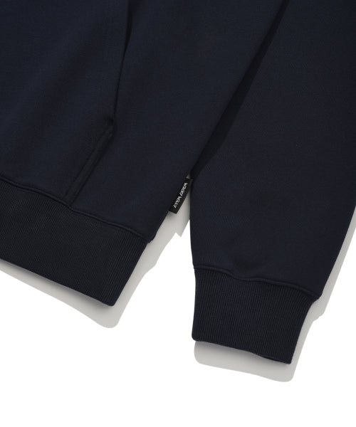 Signature typo Half Zip-Up Sweatshirt Navy
