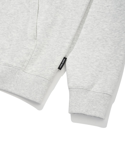 Signature typo Half Zip-Up Sweatshirt Light Gray