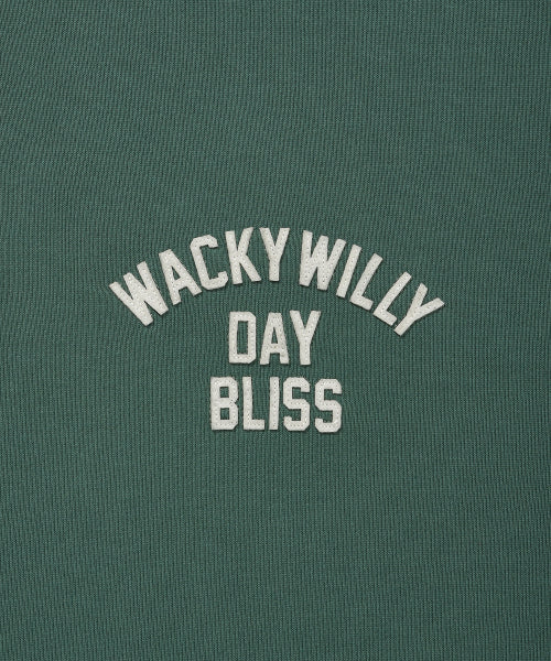 Signature typo half zip-up sweatshirt green