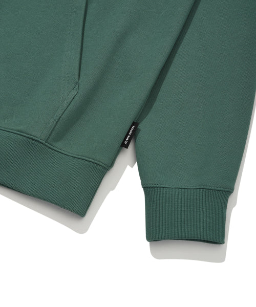 Signature typo half zip-up sweatshirt green