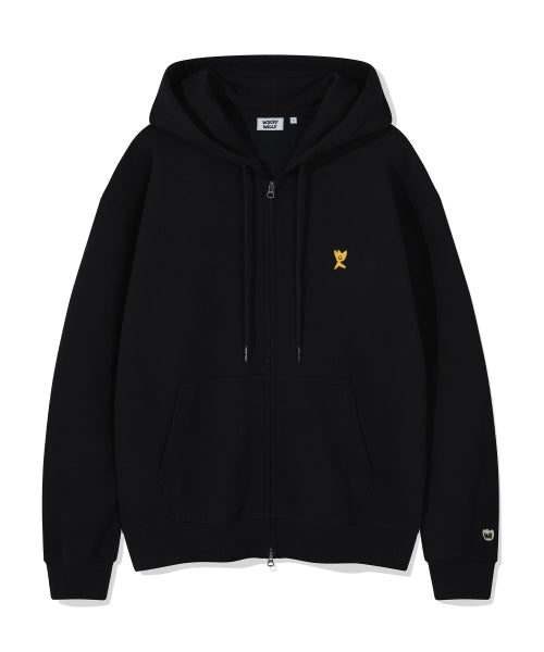 Signature Kiki Wappen Hood Zip-Up Black
