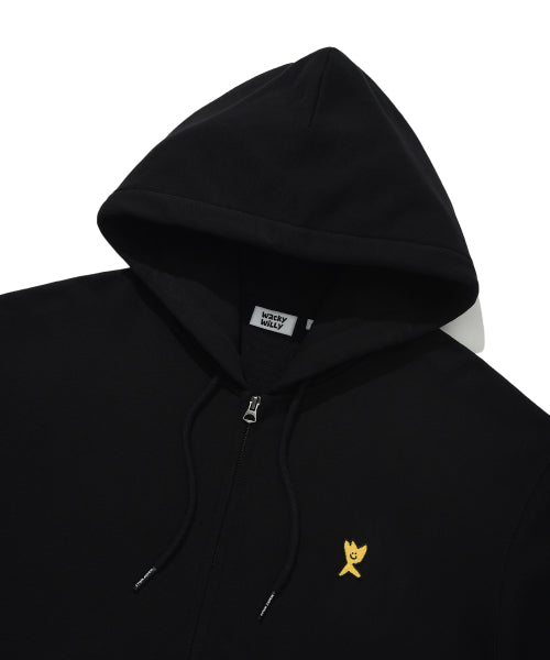 Signature Kiki Wappen Hood Zip-Up Black