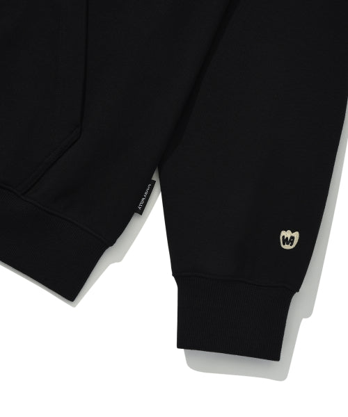 Signature Kiki Wappen Hood Zip-Up Black