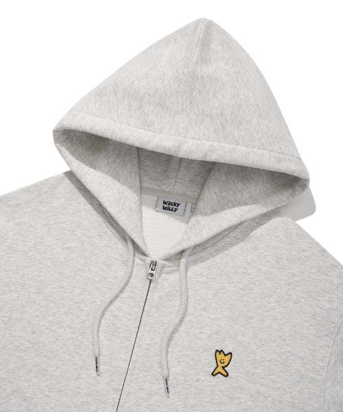 Signature Kiki Wappen Hood Zip-Up Light Gray