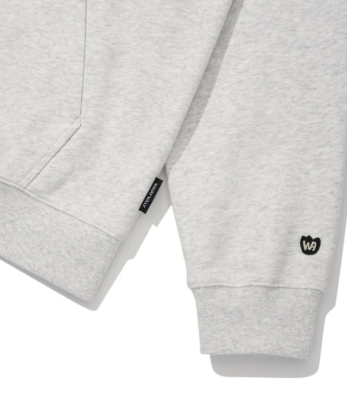 Signature Kiki Wappen Hood Zip-Up Light Gray
