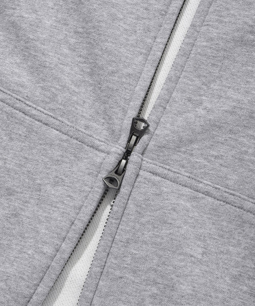 Signature Kiki Wappen Hood Zip-Up Gray