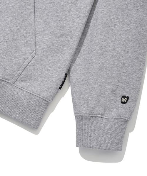 Signature Kiki Wappen Hood Zip-Up Gray