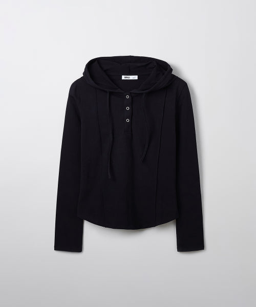 [Cotton Spandex] Hooded Snap Long Sleeve T-shirt (SPLWE49G15 RE)_SPLWF23G04