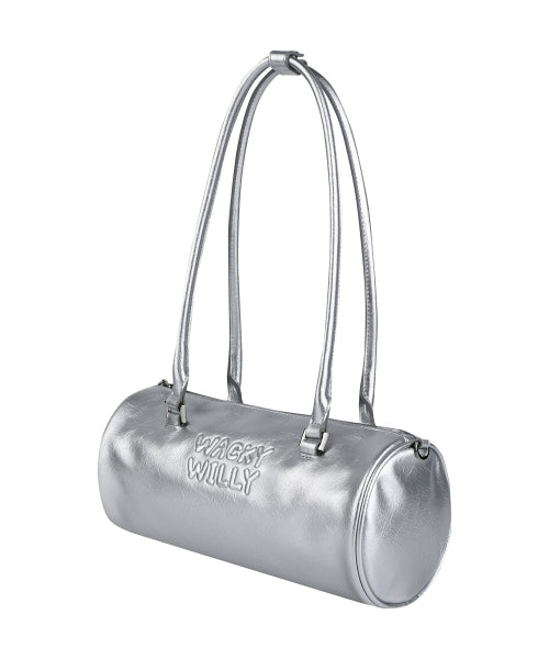 Lily Volume Handle Cylindrical Bag Silver
