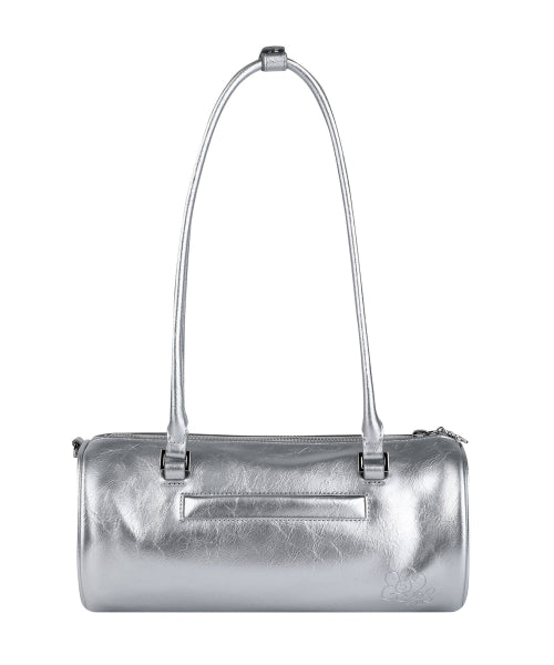 Lily Volume Handle Cylindrical Bag Silver