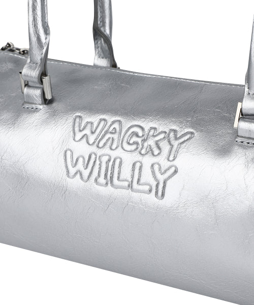 Lily Volume Handle Cylindrical Bag Silver