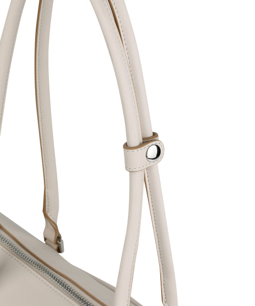 Lily Volume Handle Cylindrical Bag Ivory