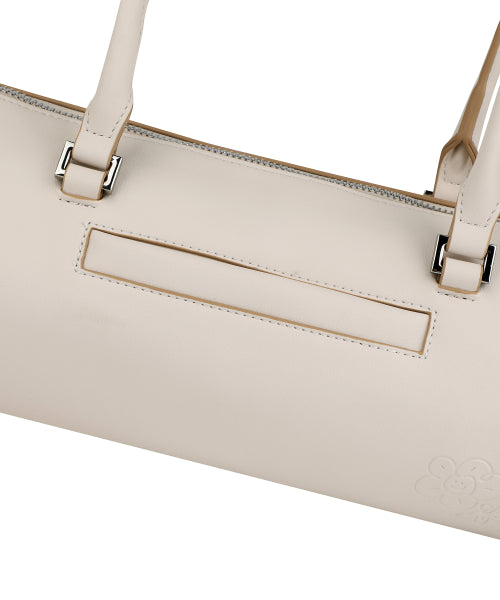 Lily Volume Handle Cylindrical Bag Ivory