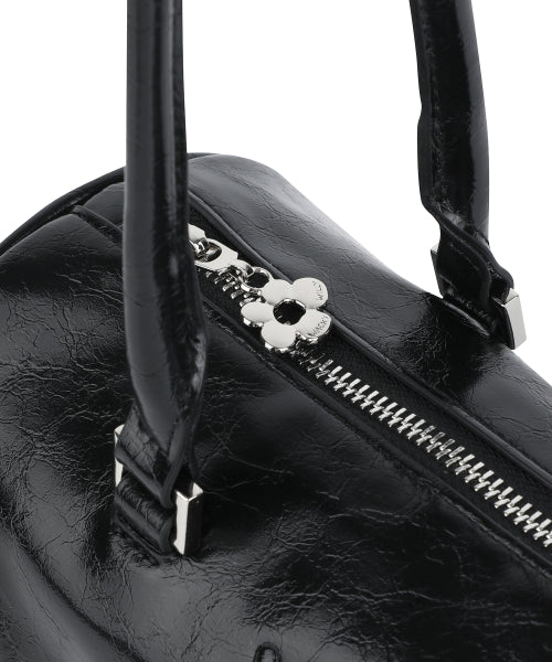 Lily Volume Handle Cylindrical Bag Black