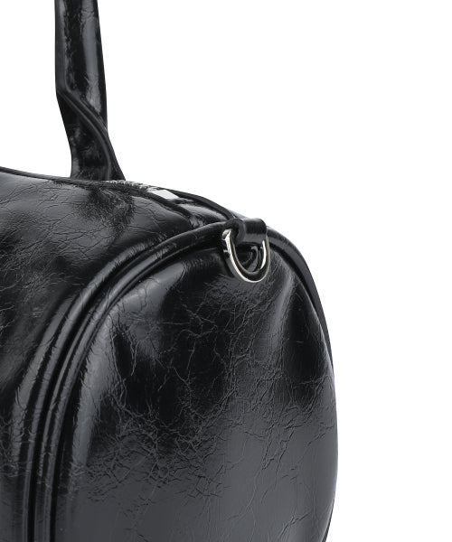 Lily Volume Handle Cylindrical Bag Black
