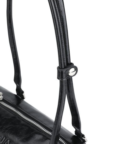 Lily Volume Handle Cylindrical Bag Black
