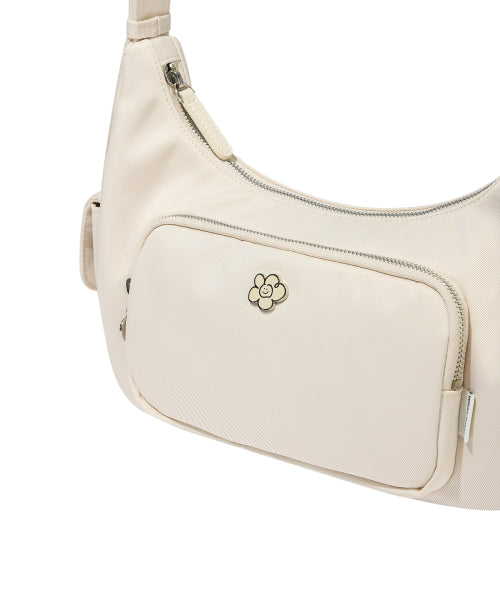 Lily Cargo Shoulder Bag Ivory