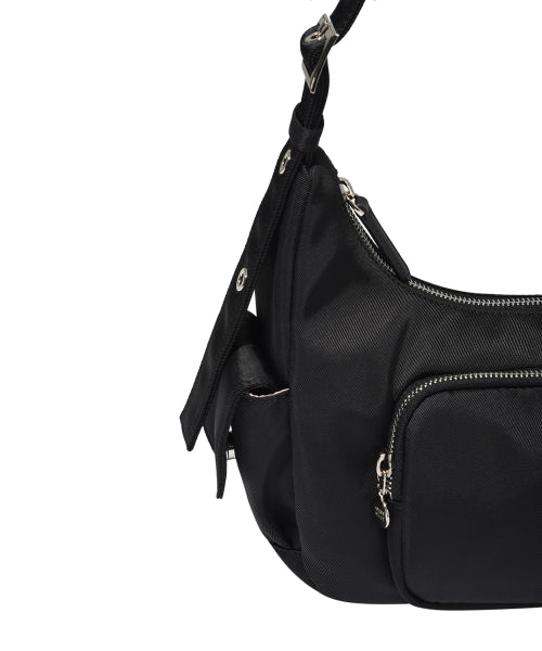 Lily Cargo Shoulder Bag Black