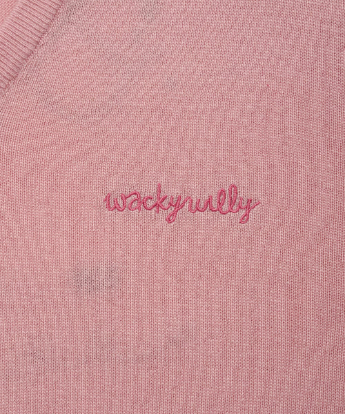 Women's Kiki Embroidery V-Neck Pullover Knit Pink