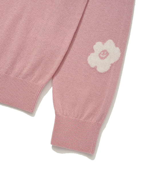 Women's Kiki Embroidery V-Neck Pullover Knit Pink