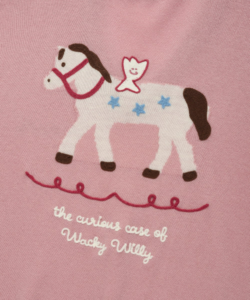 Women's Kiki Embroidery V-Neck Pullover Knit Pink