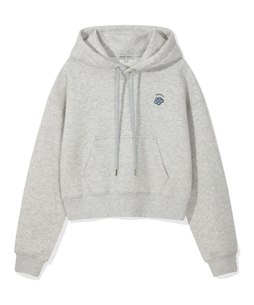 Women's Lily Whappen Cropped Hood Light Gray