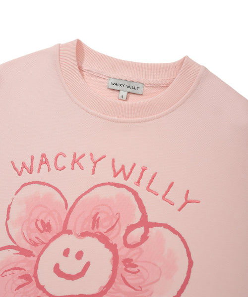 Women's Big Lily Graphic Sweatshirt Pink