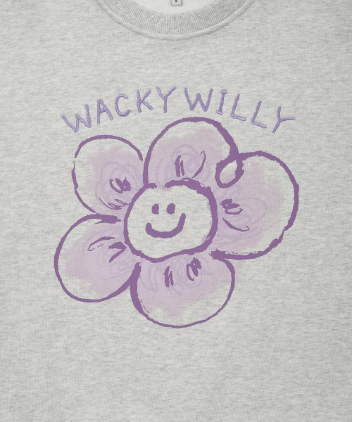 Women's Big Lily Graphic Sweatshirt Light Gray