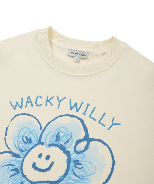Women's Big Lily Graphic Sweatshirt Cream