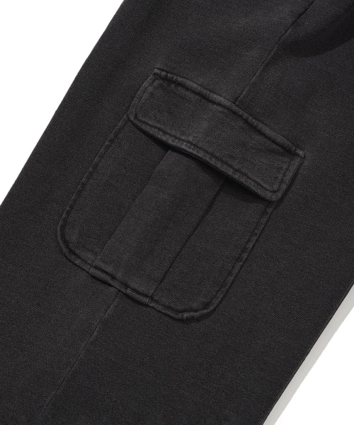 Women's Semi-Wide Washing Cargo Pants Gray