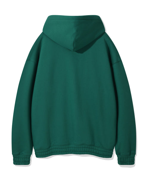Waki Chainstitch Typograph Hooded Green