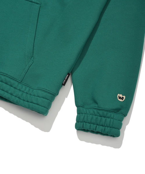 Waki Chainstitch Typograph Hooded Green
