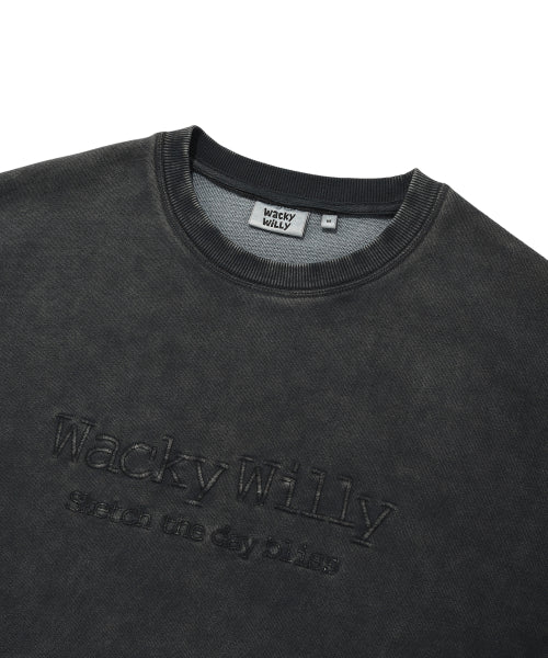 Typos One Point Washing Sweatshirt Charcoal