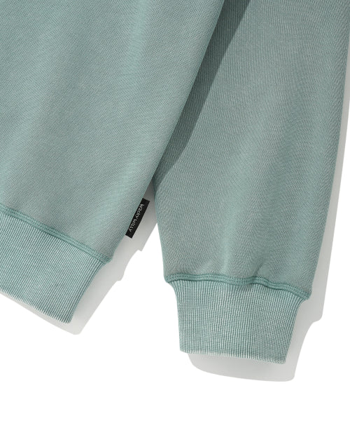 typo one-point washed sweatshirt green