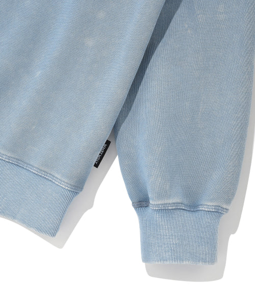 typo one-point washing sweatshirt blue