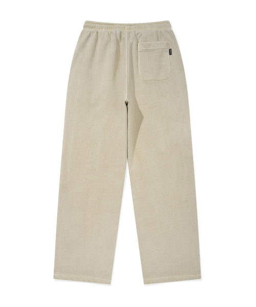 Pigment Washing Sweat Pants Beige