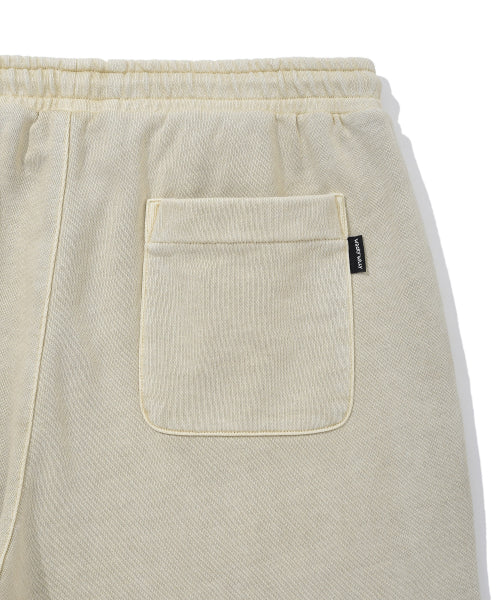 Pigment Washing Sweat Pants Beige