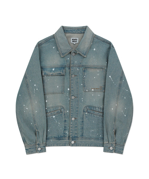 Denim tracker jacket light blue