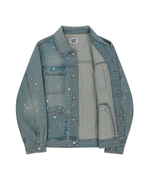 Denim tracker jacket light blue